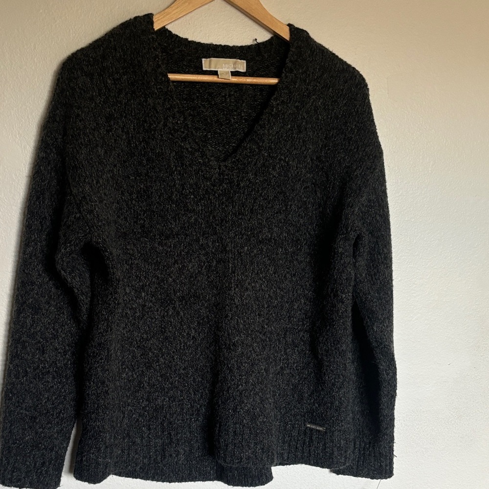 Michael Kors Black V-Neck Sweater